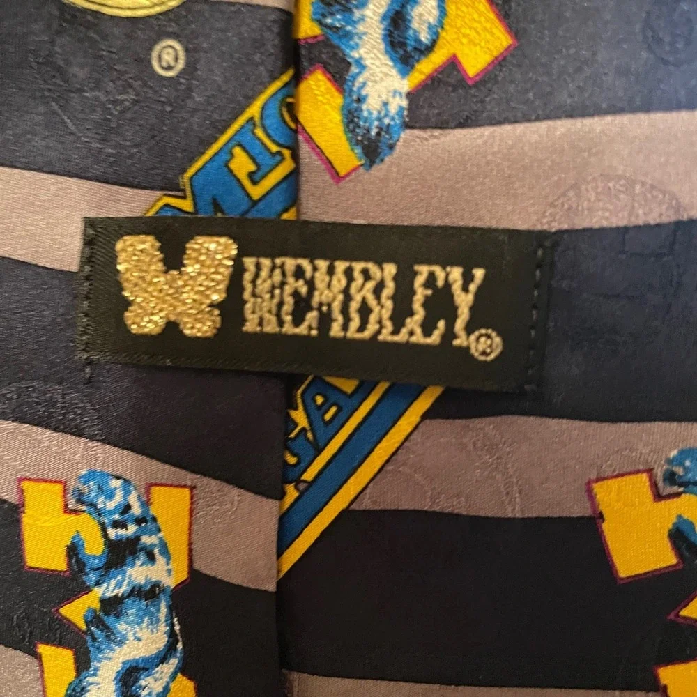 Wembley University of Michigan Wolverines Silk‎ Maize Blue Necktie Collegiate